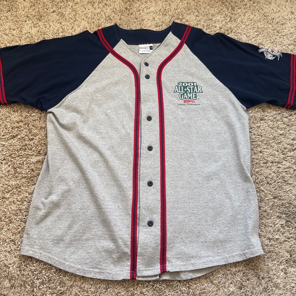 Vintage 2001 MLB All Star Game Jersey Seattle ESPN Home Run Derby Badger XL